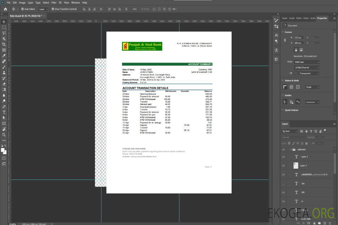 Déclaration de la Banque du Pendjab et de la Sind en Inde xls template Déclaration de la Banque du Pendjab et de la Sind en Inde xls template